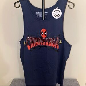 Marvel Deadpool Navy Tank Top NWT Size Medium Chimichanga